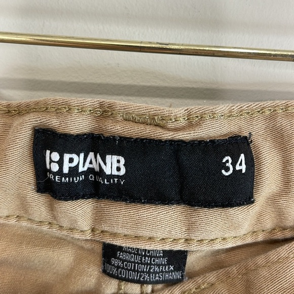 Plan B Skate-wear Men's Tan Casual Pants Drawstring Khakis Pockets Size 34 - Picture 6 of 10